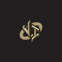 VI initials concept logo professional design esport gaming vector