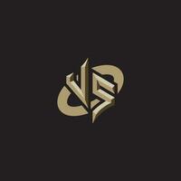 VS initials concept logo professional design esport gaming vector