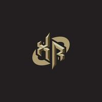 XR initials concept logo professional design esport gaming vector