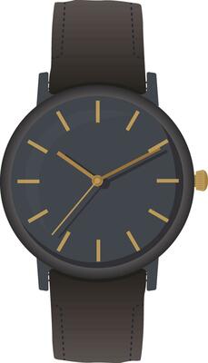 Fancy watch ,illustration, vector on white background.