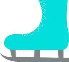 A blue skating boot vector or color illustration