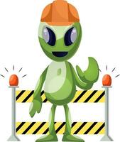 Danger alien, illustration, vector on white background.