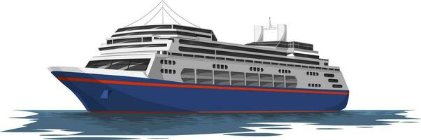 Vector of cruise ship.