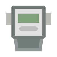 Electric Meter Vector Flat Icon For Personal And Commercial Use.