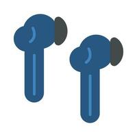 Earbuds Vector Flat Icon For Personal And Commercial Use.