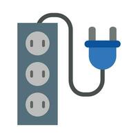 Extension Cord Vector Flat Icon For Personal And Commercial Use.