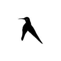 Flying Hummingbird Silhouette, can use Art Illustration, Website, Logo Gram, Pictogram or Graphic Design Element. Vector Illustration