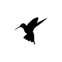 Flying Hummingbird Silhouette, can use Art Illustration, Website, Logo Gram, Pictogram or Graphic Design Element. Vector Illustration