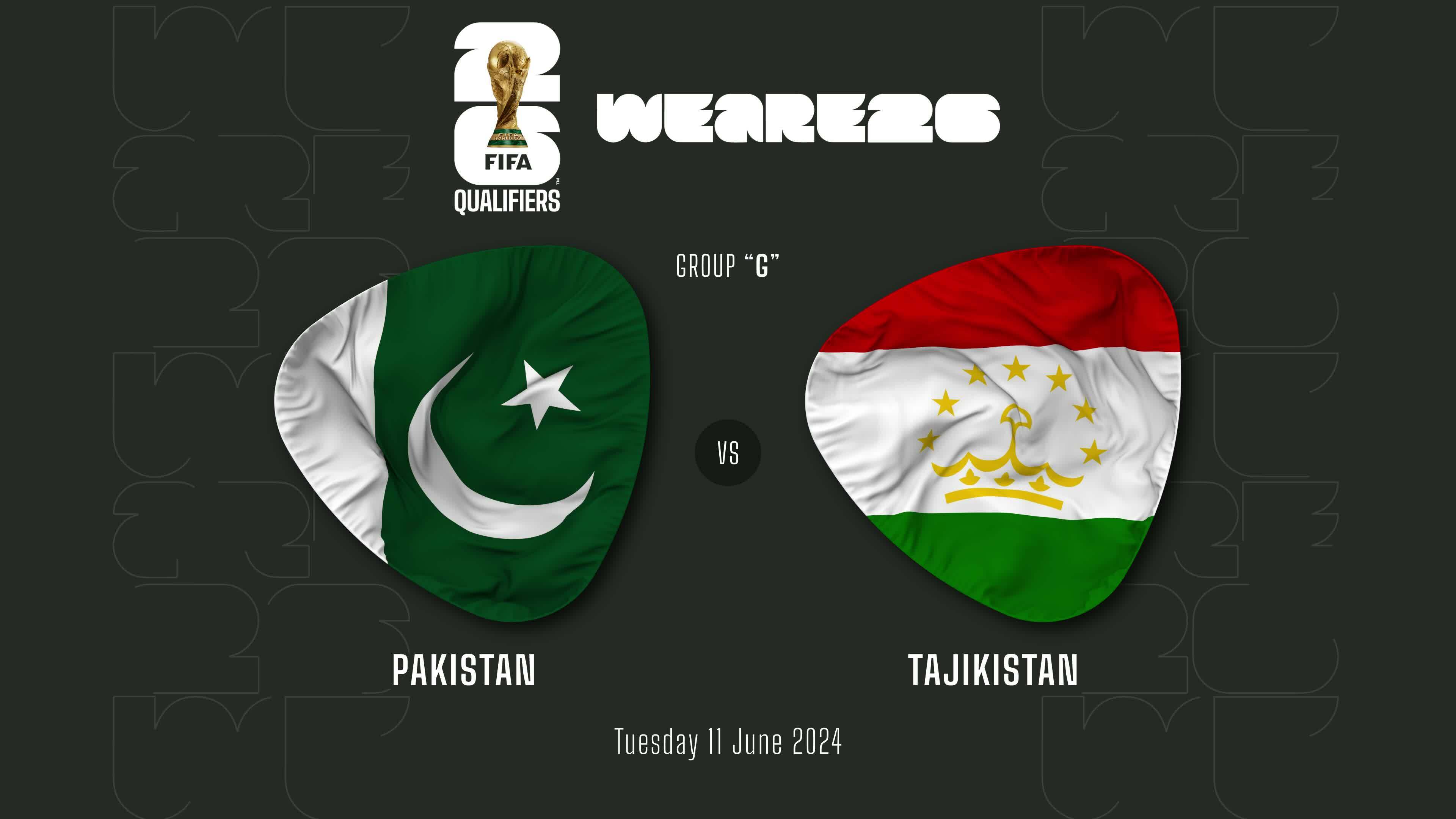 Pakistan vs Tajikistan FIFA World Cup 2026 Qualifiers Matches, Looped