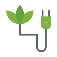 Eco Plug Vector Flat Icon For Personal And Commercial Use.