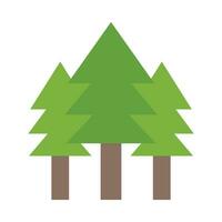 Pine Trees Vector Flat Icon For Personal And Commercial Use.