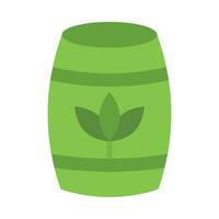 Eco Barrel Vector Flat Icon For Personal And Commercial Use.