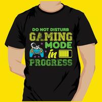 Gaming typography t-shirt design and bundle vector
