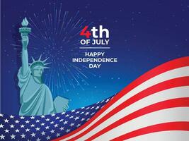 Happy Independence Day 4th July USA vector