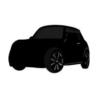 The black shadow of the car on a transparent background vector