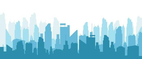 Modern Silhouette of the city.panoramic tower illustration banner vector