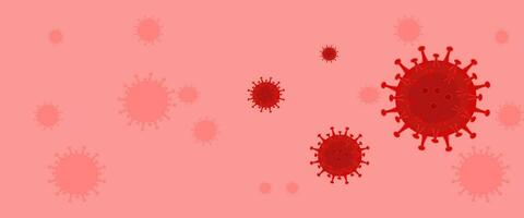 Dangerous viruses covid 2019 Coronavirus bacteria model banner vector