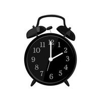 Black alarm clock and daylight saving time vector