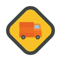 Truck Vector Flat Icon For Personal And Commercial Use.