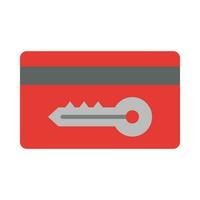 Key Card Vector Flat Icon For Personal And Commercial Use.