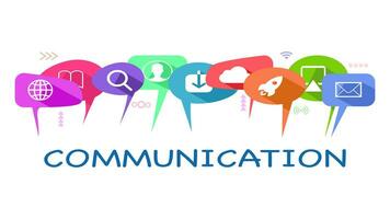 Communication concept illustration Communication with speech bubbles or interactive speech vector