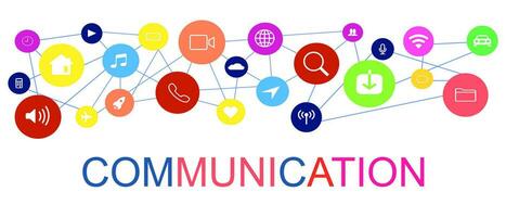 Vector of a communication concept.Colorful interactive communication