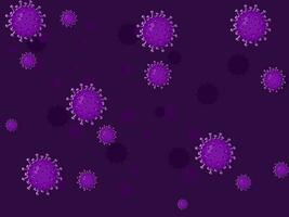 coronavirus 2019 ncov pandemia gripe microscópico ver de el virus célula vector