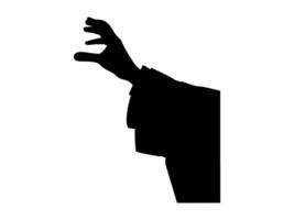 Shadow of a priest's arm vector