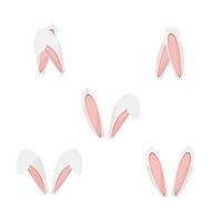 Set of rabbits's ears vector