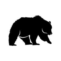 Bearish silhouette  on a transparent background vector