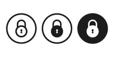 Padlock icon vector. Lock icon Silhouette padlock for applications, and sites. Private access, restricted access sign. Security symbol vector. vector