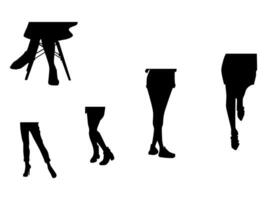 negro piernas para mujer vector