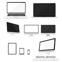 set of monitors computer vector