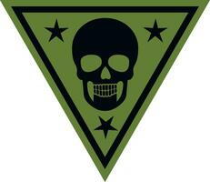 military sign with skull, chevron, vintage design t shirts vector