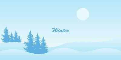 Vector design background for snow-covered winter mountain views.