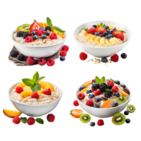 AI generated Oatmeal porridge PNG Collection