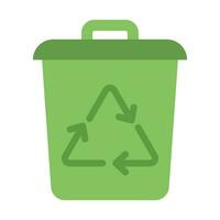 Recycle Bin Vector Flat Icon For Personal And Commercial Use.