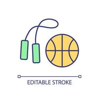 2D editable course materials icon representing athletic scholarship, isolated vector, multicolor thin line illustration. vector