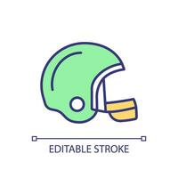 2D editable american football icon representing athletic scholarship, isolated vector, colorful thin linear illustration. vector