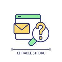 2D editable apply and follow up icon representing athletic scholarship, isolated vector, colorful thin linear illustration. vector