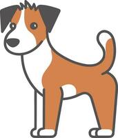 simplified flat art vector image of dog