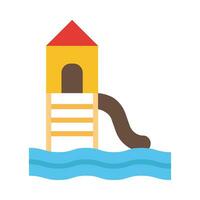 Water Slide Vector Flat Icon For Personal And Commercial Use.