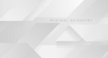 Grey white tech geometric minimal abstract background vector