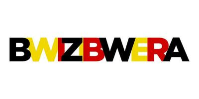 Bwizibwera in the Uganda emblem. The design features a geometric style, vector illustration with bold typography in a modern font. The graphic slogan lettering.