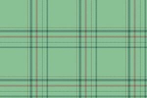 Plaid background, check seamless pattern in green. Vector fabric texture for textile print, wrapping paper, gift card or wallpaper.