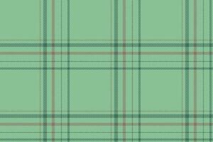 Plaid background, check seamless pattern in green. Vector fabric texture for textile print, wrapping paper, gift card or wallpaper.