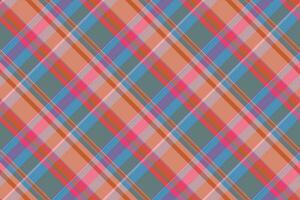 Fabric seamless pattern of background texture vector with a check plaid tartan textile.