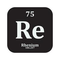 Rhenium chemistry icon vector