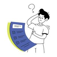 Trendy Task List vector