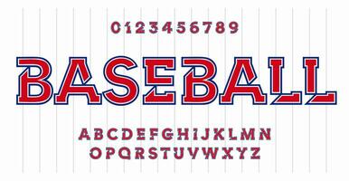 Modern Red and Blue Navy Outlined Font for College and University Team Apparel and Logos. Ideal Typeface for Baseball, Basketball, Football, Volleyball, and Hockey. Vector Typeset. photo